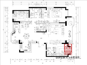 榮盛華府205平米現(xiàn)代簡約裝修戶型解析