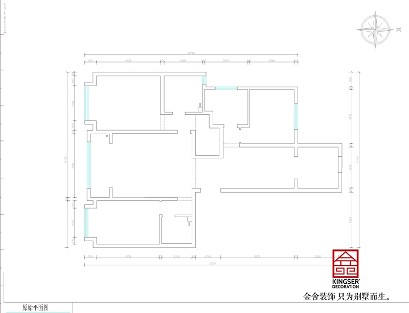 融創(chuàng)臻園壹號170平米戶型原始平面圖